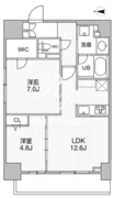ザ・パームス熊野前 802 間取り図