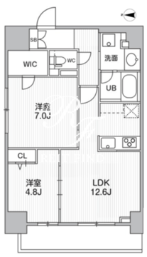 ザ・パームス熊野前 902 間取り図