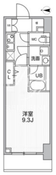 ザ・パームス熊野前 203 間取り図