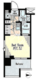 レジディア市谷薬王寺 308 間取り図