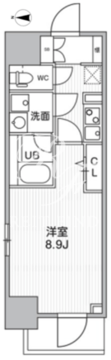 ザ・パームス熊野前 204 間取り図