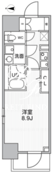 ザ・パームス熊野前 404 間取り図