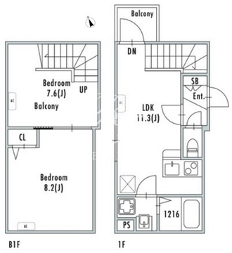 グランパセオ下北沢3 104 間取り図