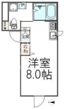 コフレ中野 102 間取り図