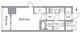 CORVAL東新宿 303 間取り図