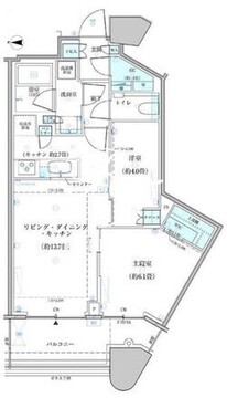 パークタワー勝どき S-3608 間取り図
