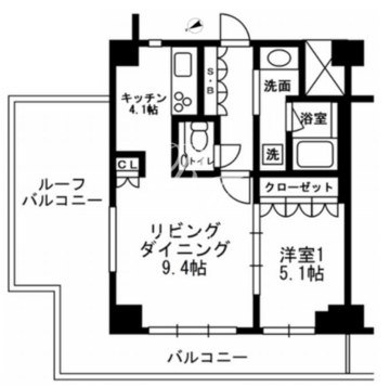 アーバンパーク代官山 2-605 間取り図