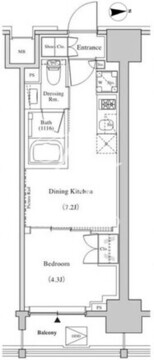 ザ・パークハビオSOHO高田馬場テラス 403 間取り図