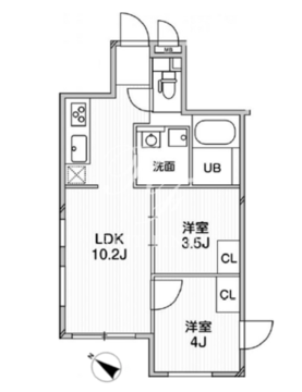 エクサム中目黒2 105 間取り図