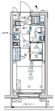 アルテシモアクレ 304 間取り図