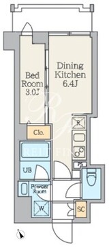 ガーデンザヴィス不動前 305 間取り図