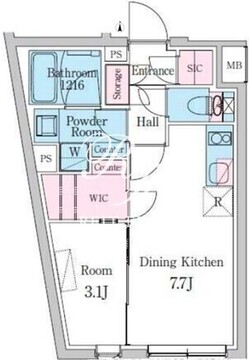 デュオメゾン西新宿 303 間取り図