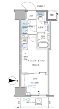 パークアクシス住吉ガーデンスクエア 610 間取り図