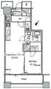 ザ東京タワーズミッドタワー 1607 間取り図