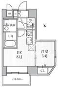 エスレジデンス目黒大岡山ブレサ 302 間取り図
