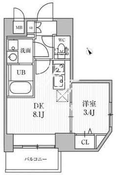 エスレジデンス目黒大岡山ブレサ 302 間取り図