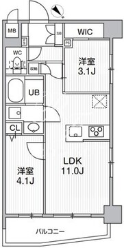エスレジデンス目黒大岡山ブレサ 303 間取り図