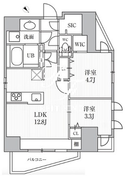 エスレジデンス目黒大岡山ブレサ 701 間取り図