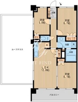 HF若林公園レジデンス 412 間取り図