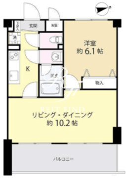 レジディア本郷菊坂プレイス 503 間取り図