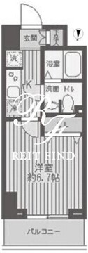 レジディア蒲田 1008 間取り図