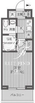 レジディア蒲田 1503 間取り図