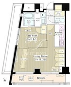 六本木エムケイアートレジデンス 509 間取り図