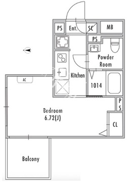 グランパセオ明大前4 402 間取り図