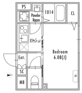 グランパセオ明大前4 304 間取り図