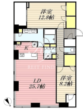 Dマークス西新宿タワー 2901 間取り図