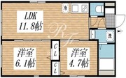 クリアル高田馬場3 201 間取り図