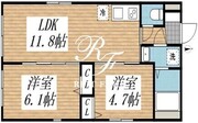 クリアル高田馬場3 401 間取り図