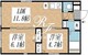 クリアル高田馬場3 501 間取り図