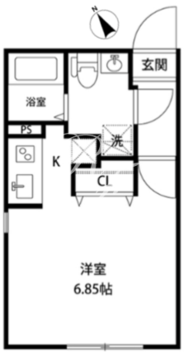 ZESTY幡ヶ谷 204 間取り図