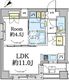 ドゥーエ五反田 801 間取り図