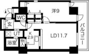 シティコート目黒 4-216 間取り図