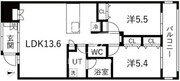 シティコート目黒 3-208 間取り図
