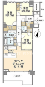 ザ・パークハウス代々木大山レジデンス 328 間取り図