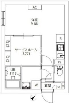 アクシアエムーシティ武蔵小山 106 間取り図
