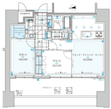 クリオ浅草橋ザ・グラン 801 間取り図