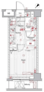 プレミアムキューブ広尾 303 間取り図