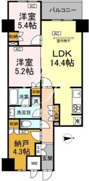 サンジョイアゼロ 206 間取り図