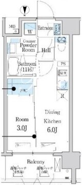 デュオフラッツ大森イースト 202 間取り図