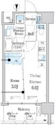 デュオフラッツ大森イースト 802 間取り図