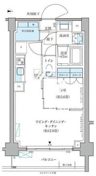 パークアクシス文京本郷 102 間取り図