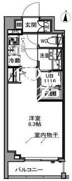 エスレジデンス王子イースト 503 間取り図