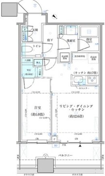 パークタワー勝どき S-1622 間取り図