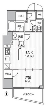 エスレジデンス蔵前バーム 301 間取り図