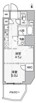 エスレジデンス蔵前バーム 1202 間取り図