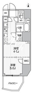 エスレジデンス蔵前バーム 1302 間取り図